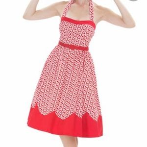 Tatyana red polka dot dress medium